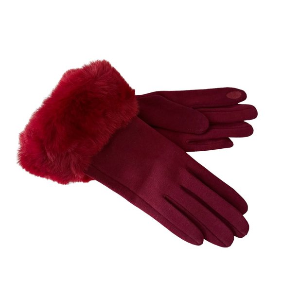🆕 Unbranded Faux Fur Trim Gloves - Picture 3 of 4
